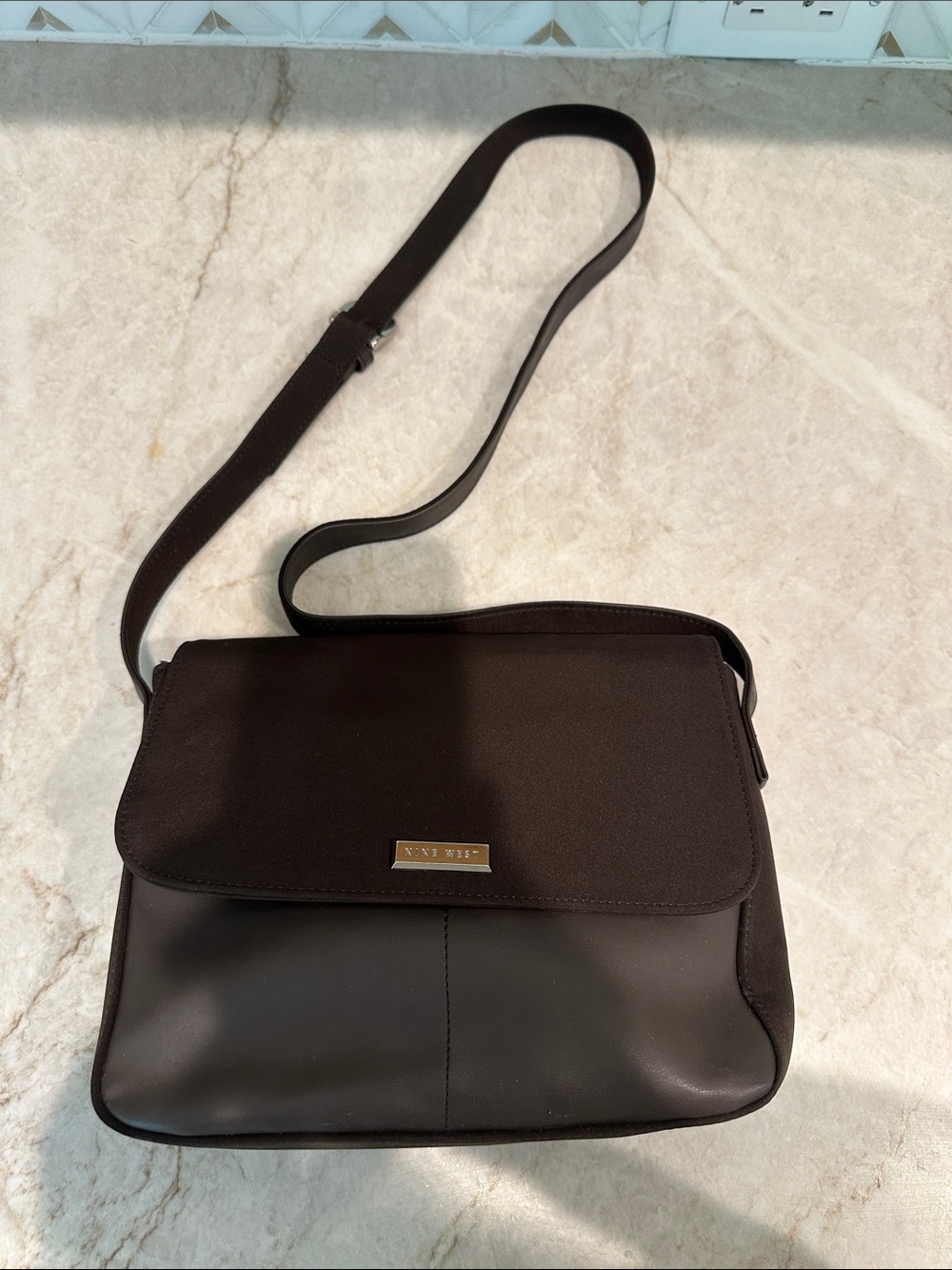 Nine West Dark Brown Women's Crossbody Shoulder Bag (w/ no brand name wallet)